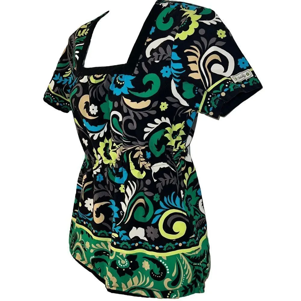 Women's Koi by Kathy Peterson Top S Black Green